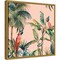 Tropicano II (Parrot in Palm) by Eva Watts 16-in. W x 16-in. H. Canvas Wall Art Print Framed in Gold